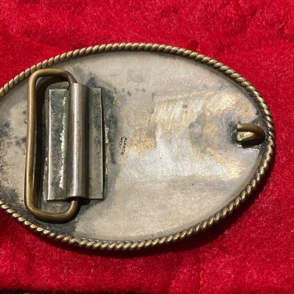 Western Bronze-Tone Rodeo Belt Buckle - Picture 2 of 4